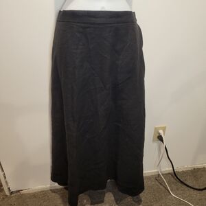 Muji women's size m 100% hemp black skirt pockets. Small flaw